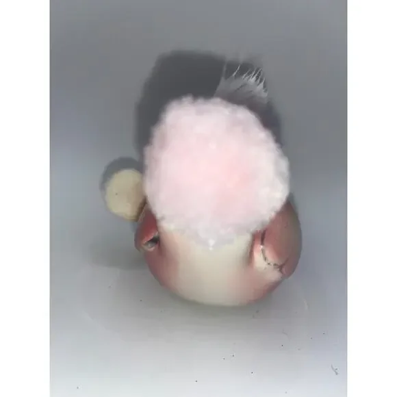 Vintage Pink Love Bird Glitter Mohawk Easter Bunny Ears Bow Tie Price OMG OOAK - Picture 8 of 16